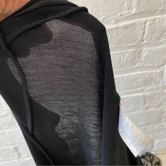 Kenzo || Jungle Floral Stripe Knit Dress Black Medium - Picture 6 of 9